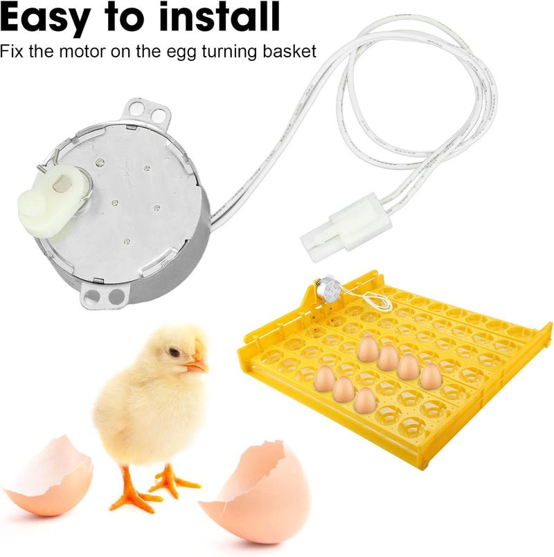 Fockety Egg Tray Turning Motor, Electric Synchron Motor Replacement Egg Turner Motor, Automatic Egg Turning Tray Tool Incubator Accessories for Incubating Chicken, Duck and Quail Egg - Image 4